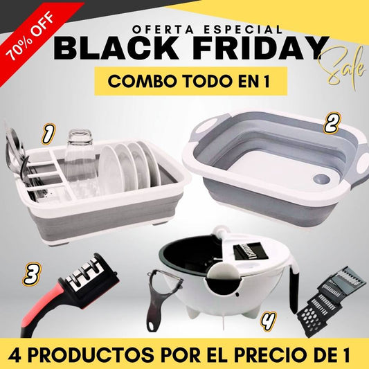 COMBO ESPECIAL PARA TU COCINA, Rallador 9 en 1, afilador, Escurridor De Platos, Tabla Plegable