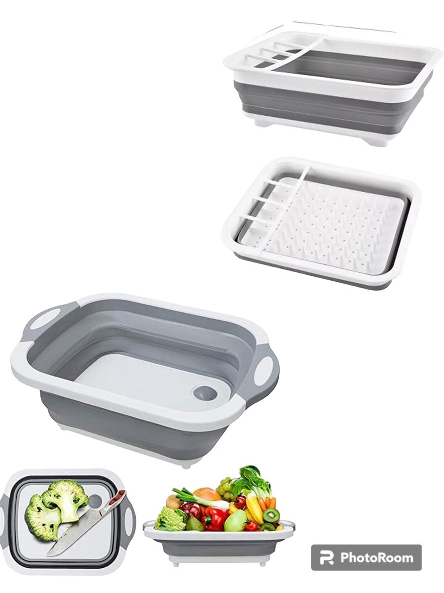 COMBO ESPECIAL PARA TU COCINA, Rallador 9 en 1, afilador, Escurridor De Platos, Tabla Plegable