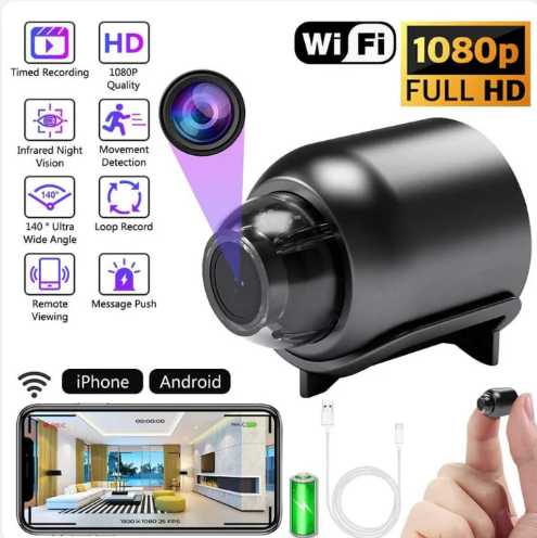 Mini Cámara de Seguridad Full HD 4K UltraVision